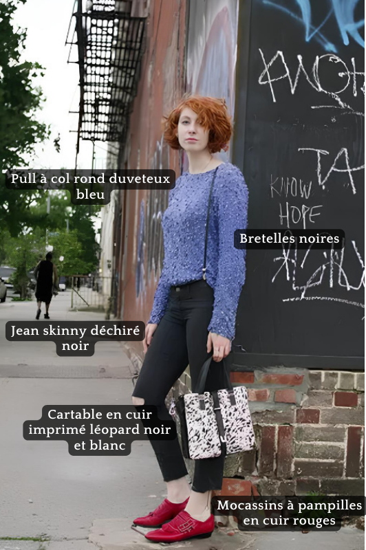 Tenue moderne avec bretelles femme - bleu